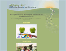 Tablet Screenshot of melissagritz.com